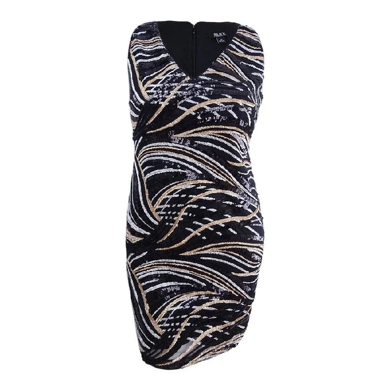 Deal of the Week denim dressSL Fashions Women's Multicolor Sequined Sheath Dress