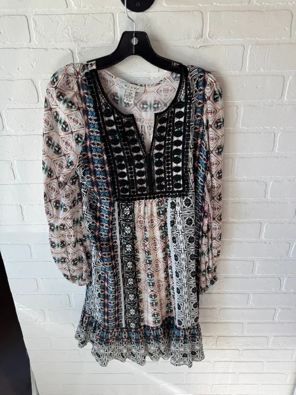 Discount Deals floral midi dressDress Casual Midi By Cmb In Black & Cream, Size: S