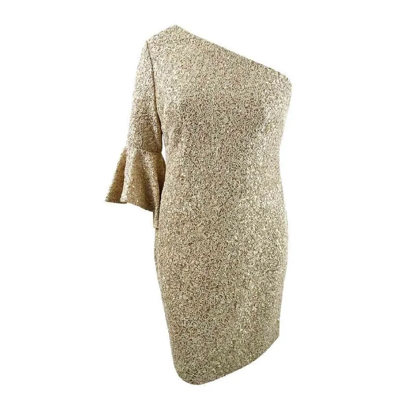 Deal Mania pleated dressCalvin Klein Women's Lace & Sequin One-Shoulder Dress (16, Beige) Deal Mania pleated dressCalvin Klein Women's Lace & Sequin One-Shoulder Dress (16, Beige)