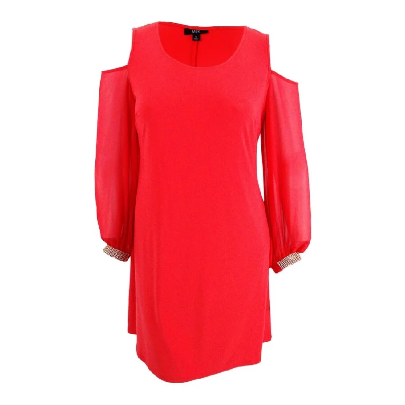 Unbeatable Prices boho-chic dressMSK Women's Embellished Cold-Shoulder Cocktail Dress Unbeatable Prices boho-chic dressMSK Women's Embellished Cold-Shoulder Cocktail Dress