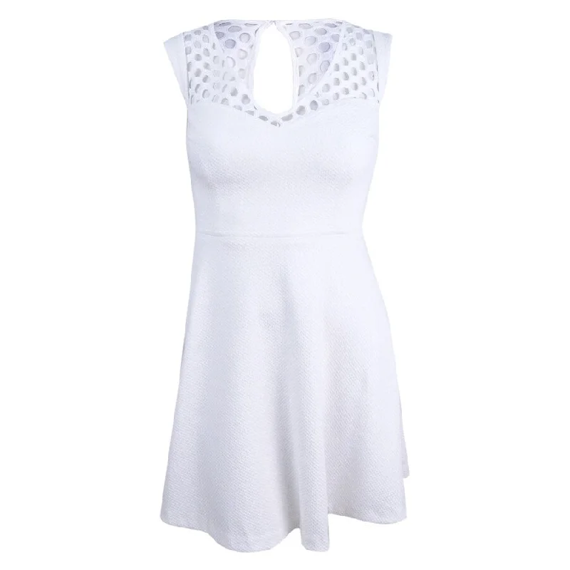 Major Savings chic dressBetsey Johnson Women's Lattice-Trim Fit & Flare Dress 4, Ivory Major Savings chic dressBetsey Johnson Women's Lattice-Trim Fit & Flare Dress 4, Ivory