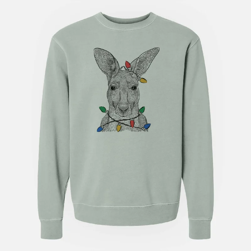 Today’s Deal chic fitness hoodieChristmas Lights Roger the Red Kangaroo - Unisex Pigment Dyed Crew Sweatshirt Today’s Deal chic fitness hoodieChristmas Lights Roger the Red Kangaroo - Unisex Pigment Dyed Crew Sweatshirt
