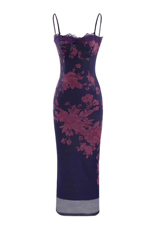 Bonus Savings evening dressA&A Luxe Floral Bodycon Maxi Dress
