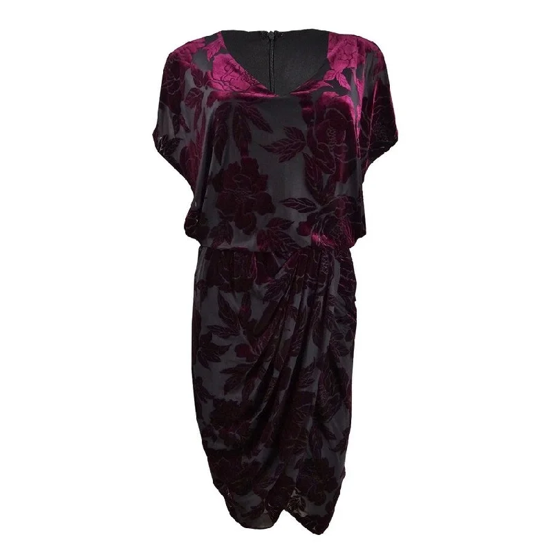 Today's Special party-ready dress28th & Park Women's Velvet Burnout Sheath Dress (16, Burgundy) Today's Special party-ready dress28th & Park Women's Velvet Burnout Sheath Dress (16, Burgundy)
