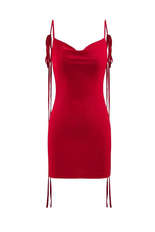 Price Buster A-line dressA&A Spaghetti Strap Draped Backless Mini Dress