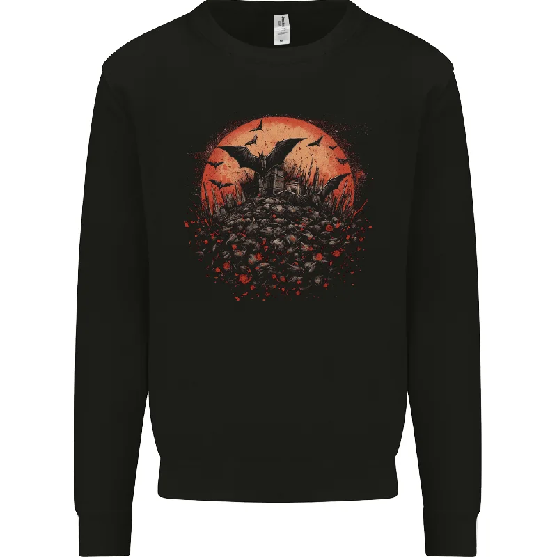 Season Finale Sale fitness lifestyle hoodieBat Apocalypse Red Moon Halloween Mens Sweatshirt Jumper Season Finale Sale fitness lifestyle hoodieBat Apocalypse Red Moon Halloween Mens Sweatshirt Jumper