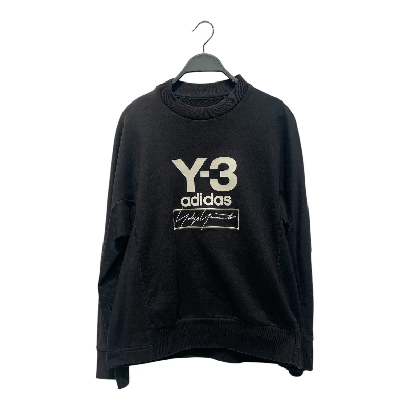 Super Sale Y-3/Sweatshirt/XS/BLK/Cotton/Stacked Logo Crew sweater/FJ0432