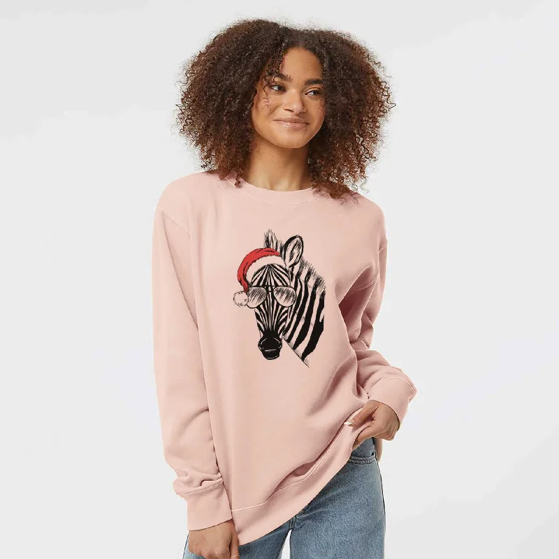 Hurry In retro sports hoodieSanta Zed the Zebra - Unisex Pigment Dyed Crew Sweatshirt Hurry In retro sports hoodieSanta Zed the Zebra - Unisex Pigment Dyed Crew Sweatshirt