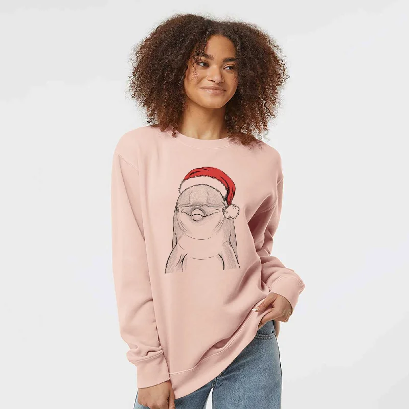 Quick Sale performance hoodie for gymSanta Dave the Dolphin - Unisex Pigment Dyed Crew Sweatshirt Quick Sale performance hoodie for gymSanta Dave the Dolphin - Unisex Pigment Dyed Crew Sweatshirt
