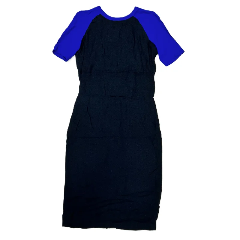 Overstock lace-up dressDress Casual Midi By Alc In Black & Blue, Size: S