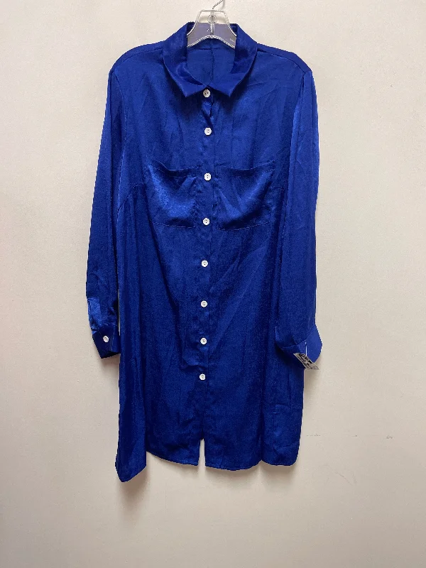 Weekend Deal pleated dressDress Casual Midi By Shein In Blue, Size: Xl