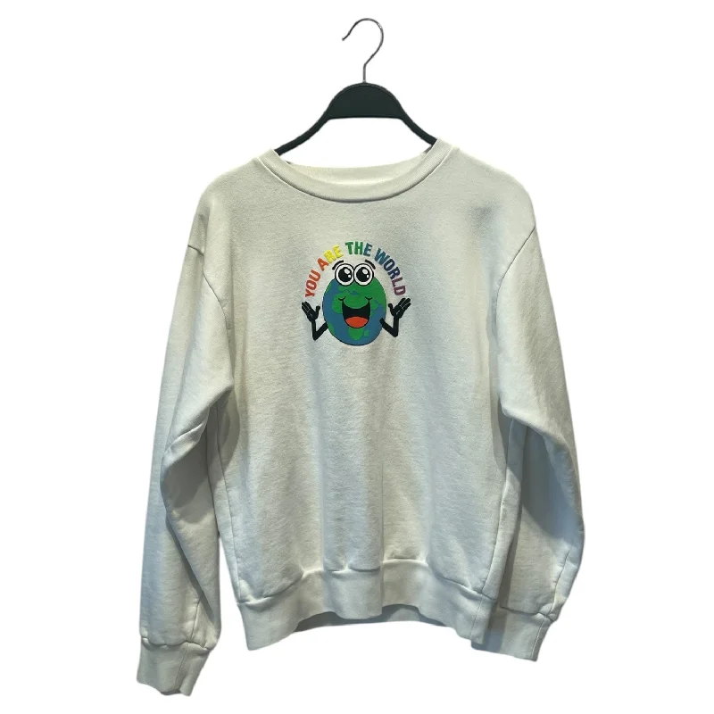 Online Only BALENCIAGA/Sweatshirt/10/Graphic/Cotton/WHT/YOU ARE THE WORLD