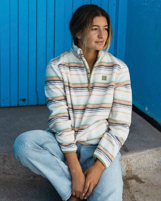 Members Only A/Div Boundary Mock 3 Half-Zip Pullover Sweatshirt - White Cap