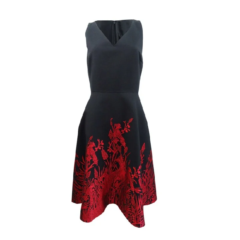 Best Bargains luxury dressN Natori Women's Jacquard Peacock A-Line Dress (10, Black/Red) Best Bargains luxury dressN Natori Women's Jacquard Peacock A-Line Dress (10, Black/Red)