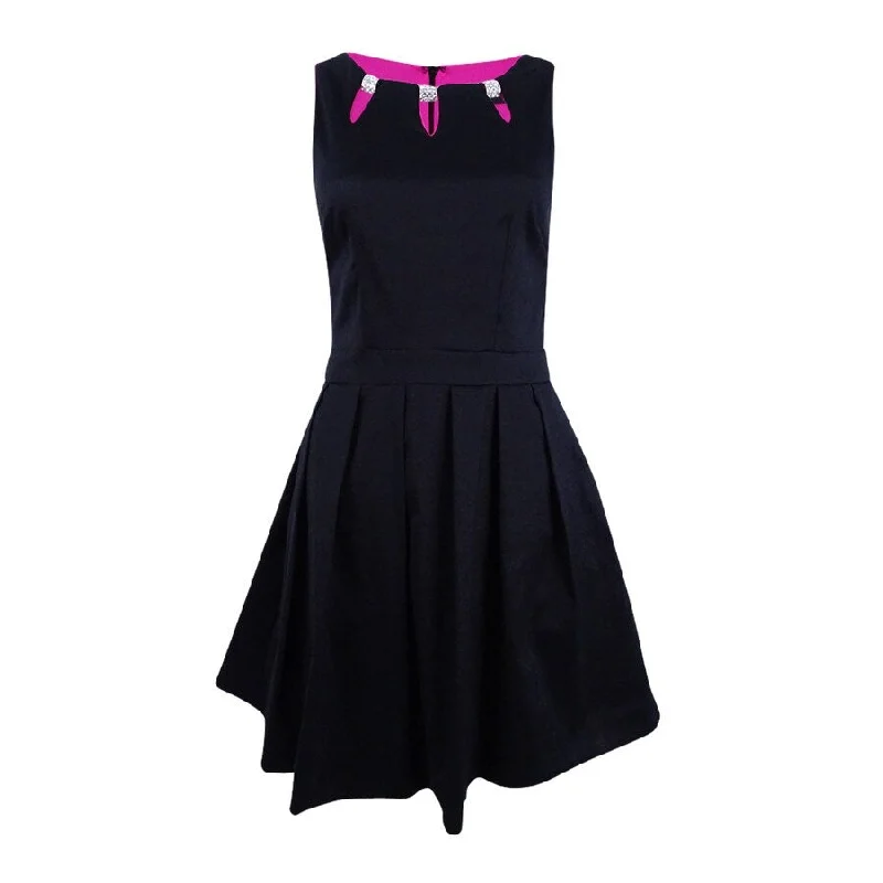 Buy More, Save More shift dressBetsy & Adam Women's Embellished Fit & Flare Dress (8, Black/Fuchsia) Buy More, Save More shift dressBetsy & Adam Women's Embellished Fit & Flare Dress (8, Black/Fuchsia)