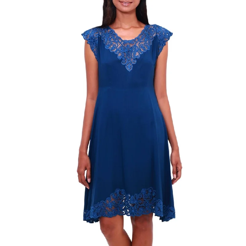Deal Explosion playful dressHandmade Azure Kirana Rayon Dress (Indonesia)