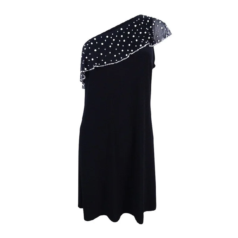 Deal of the Day cocktail party dressMSK Women's One-Shoulder Shift Dress