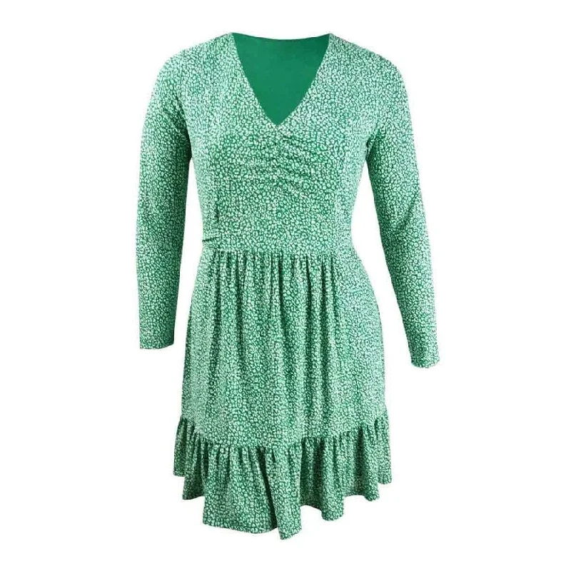 Unmissable Offer vintage dressMICHAEL Michael Kors Women's Ruched Leopard-Print Dress (L, Emerald/Bone) Unmissable Offer vintage dressMICHAEL Michael Kors Women's Ruched Leopard-Print Dress (L, Emerald/Bone)