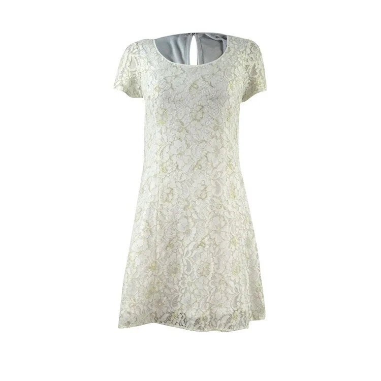 Price Smash bohemian dressBCBGeneration Women's Metallic Lace Short Sleeve Dress (M, Whisper White) Price Smash bohemian dressBCBGeneration Women's Metallic Lace Short Sleeve Dress (M, Whisper White)