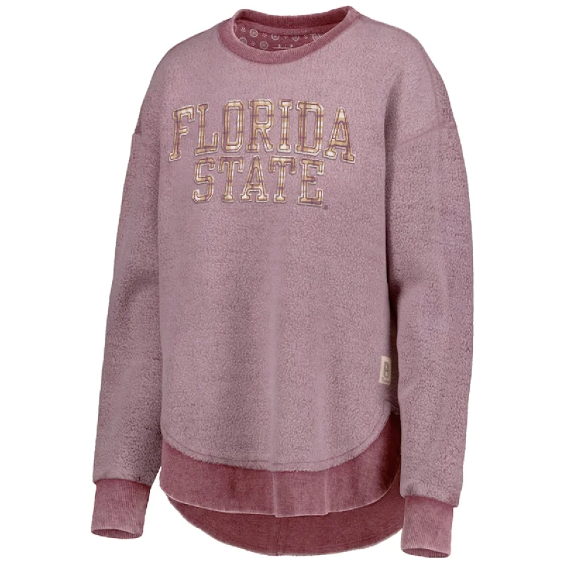 Sneak Peek Sale Pressbox Women's Plaid FlorIda State Design Vintage Reverse Crew - Garnet Sneak Peek Sale Pressbox Women's Plaid FlorIda State Design Vintage Reverse Crew - Garnet