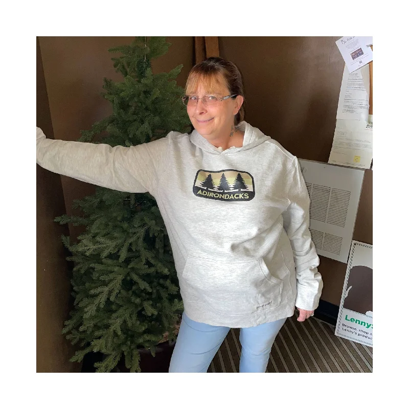 Bargain Blast Life Is Good Adirondacks Three Pines Hoody - Light Grey Heather - ONLINE STORE CREDIT/EXCHANGE ONLY