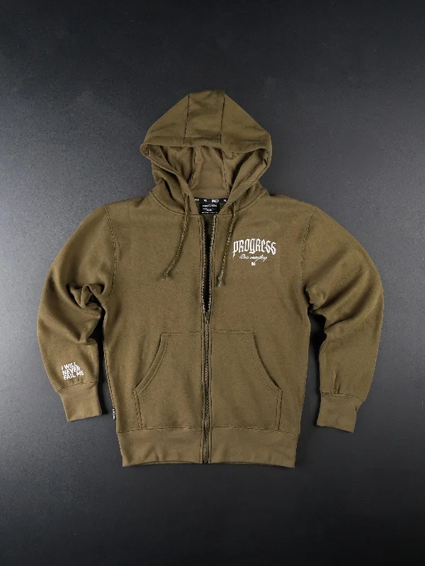Deal Frenzy PROGRESS ZIP-UP-OLIVE