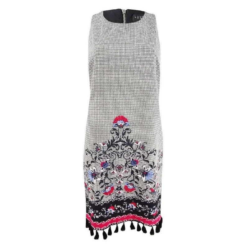 Quick Sale midi dressLaundry by Shelli Segal Women's Embroidered A-Line Dress