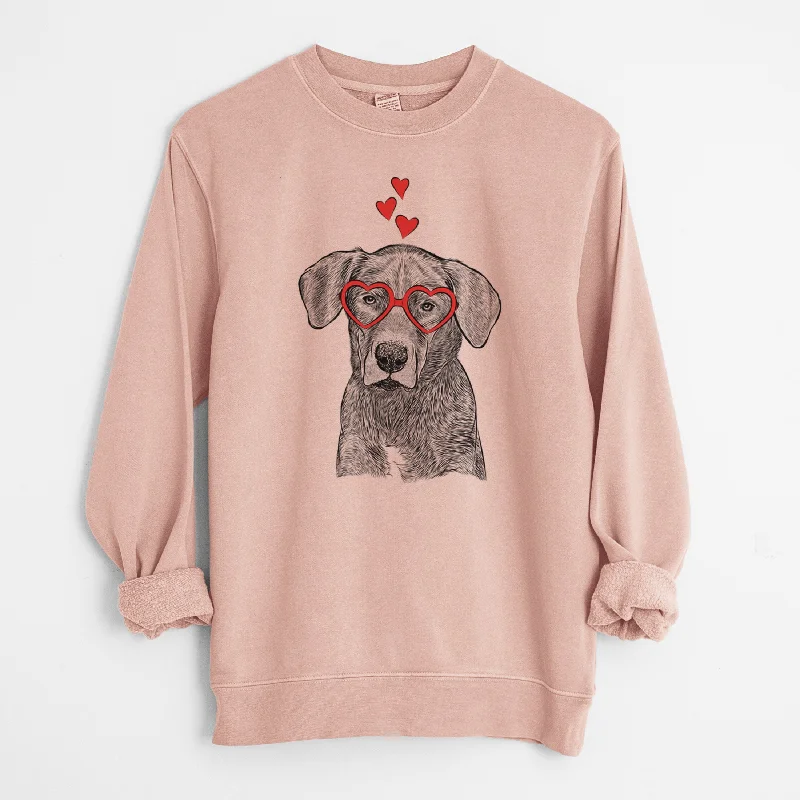 Inventory Reduction fashion gym hoodieValentine Tom the Lab Dane Mix - Unisex Pigment Dyed Crew Sweatshirt Inventory Reduction fashion gym hoodieValentine Tom the Lab Dane Mix - Unisex Pigment Dyed Crew Sweatshirt