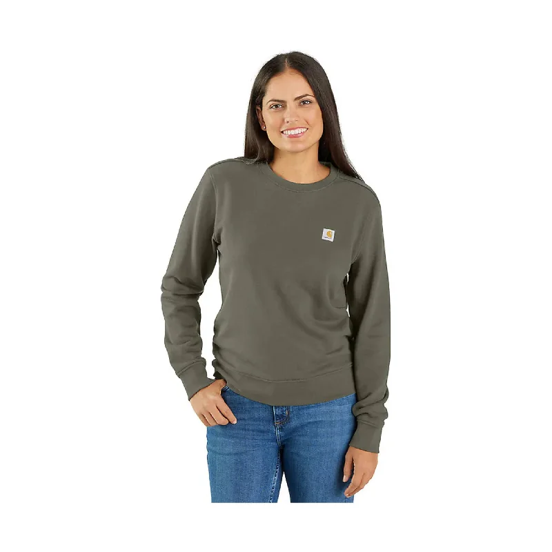 Shop and Save Carhartt Women's Tencel Fiber Series Relaxed Fit French Terry Crewneck Sweatshirt - Dusty Olive Shop and Save Carhartt Women's Tencel Fiber Series Relaxed Fit French Terry Crewneck Sweatshirt - Dusty Olive