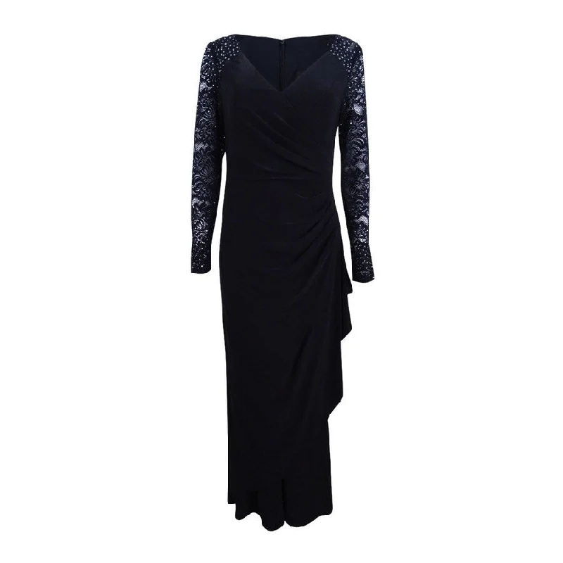 Major Savings spaghetti strap dressAlex Evenings Women's Embellished Lace Gathered Faux-Wrap Gown Major Savings spaghetti strap dressAlex Evenings Women's Embellished Lace Gathered Faux-Wrap Gown