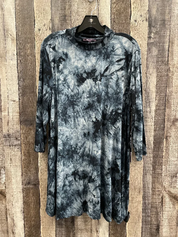 Price Slash evening dressDress Casual Short By Olivia Sky In Tie Dye Print, Size: L