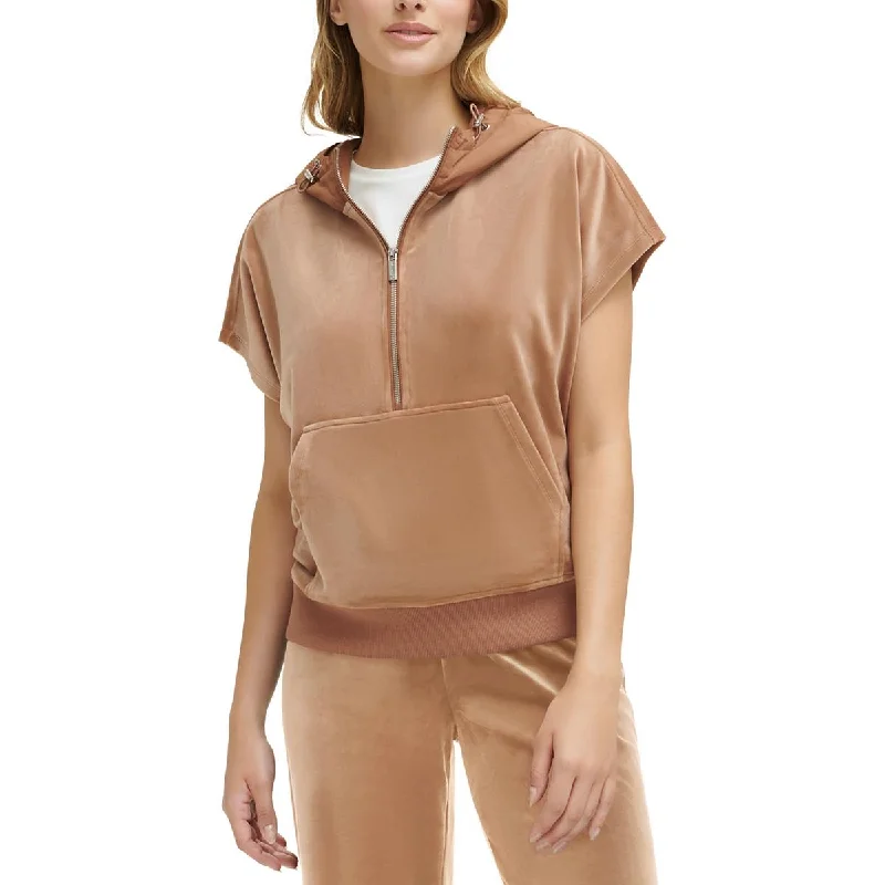 Major Savings Calvin Klein Womens Hooded Short Sleeves Sweatshirt