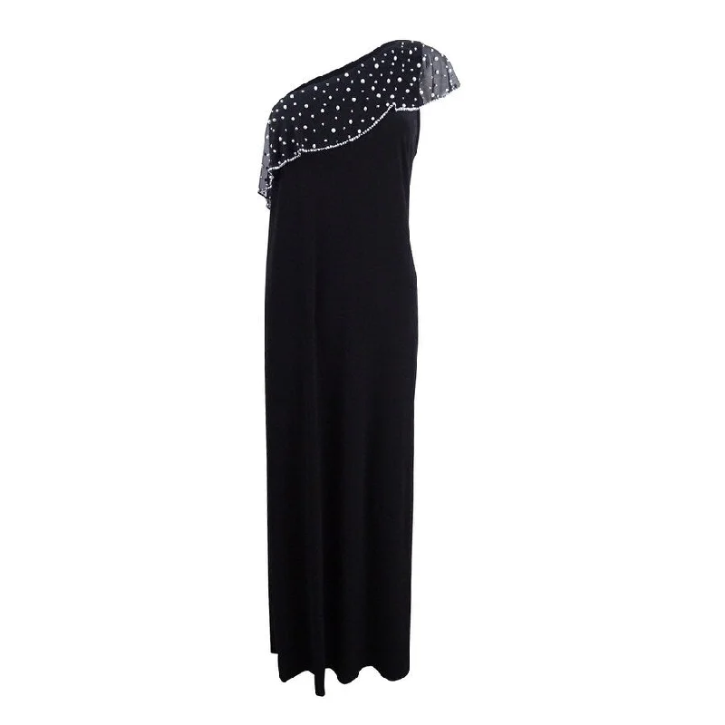 The Best Prices sleek dressMSK Women's Embellished One-Shoulder Gown