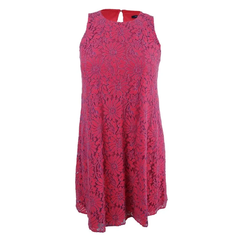 Hot Deal summer floral dressTommy Hilfiger Women's Lace Shift Dress (10, Red Multi)