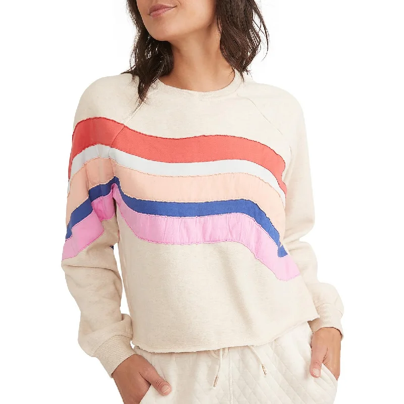 Weekend Deal Marine Layer Womens Cotton Blend Quilted Sweatshirt