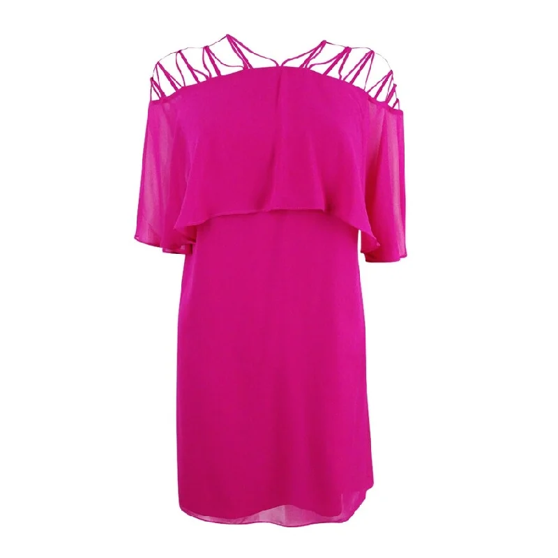 Referral Discount bohemian dressCece Women's Lattice Off-The-Shoulder Popover Dress