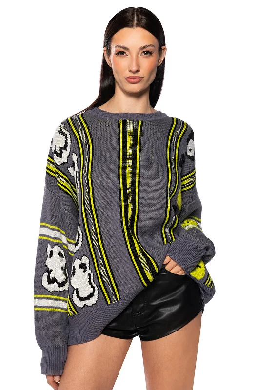 Low Prices SMILES AND ALL LONG SLEEVE SWEATER