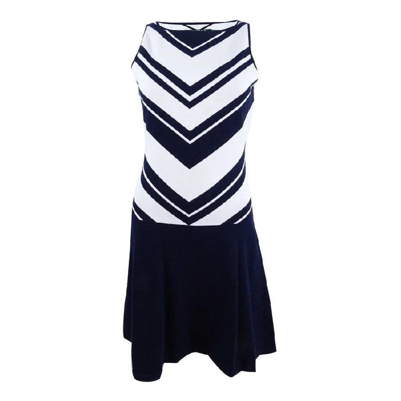 Now or Never draped dressLauren Ralph Lauren Women's Chevron Sweater Dress