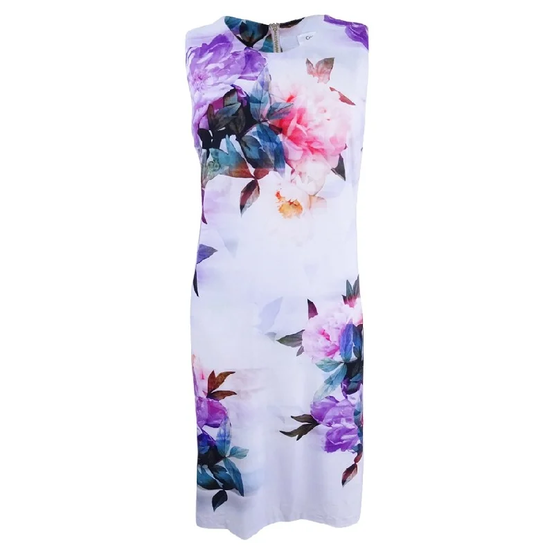 Limited Availability casual evening dressCalvin Klein Women's Floral-Print Shift Dress Limited Availability casual evening dressCalvin Klein Women's Floral-Print Shift Dress