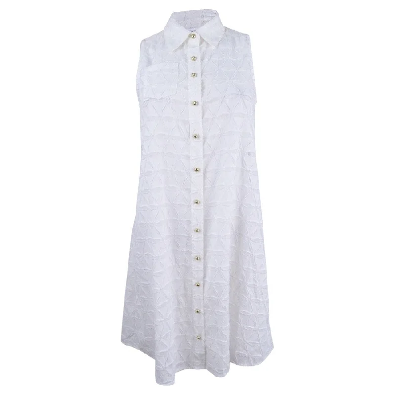 Weekend Special romantic dressCalvin Klein Women's Sleeveless Textured Shirtdress