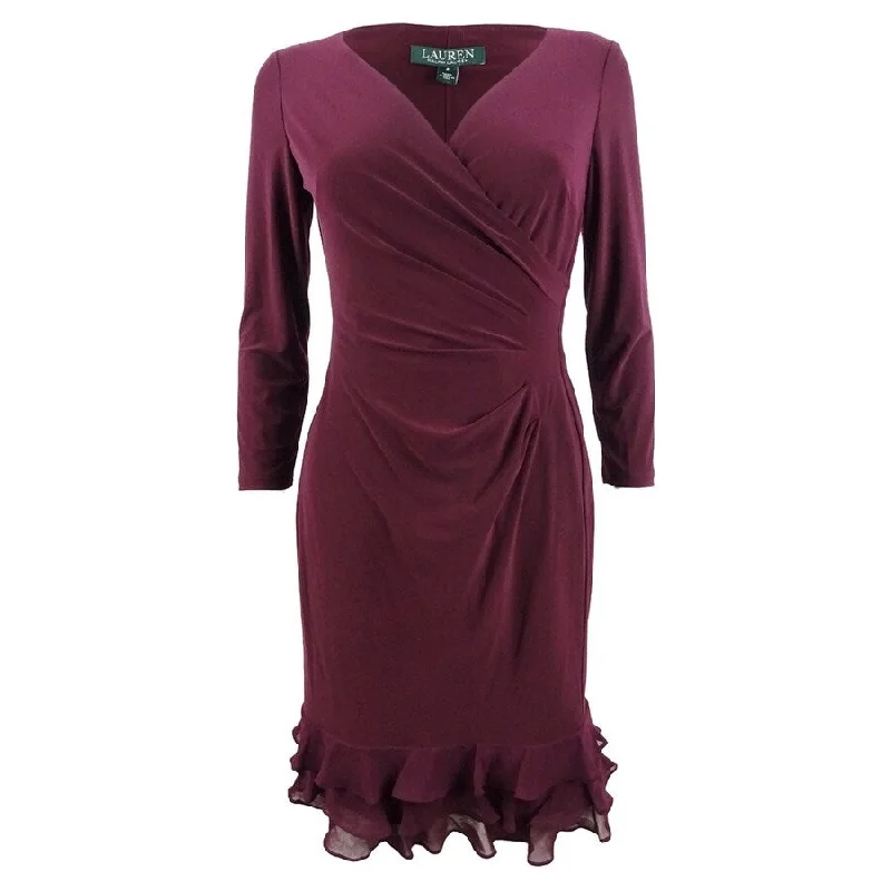 Anniversary Sale cocktail dressLauren by Ralph Lauren Women's Tiered Ruffle-Hem Dress Anniversary Sale cocktail dressLauren by Ralph Lauren Women's Tiered Ruffle-Hem Dress