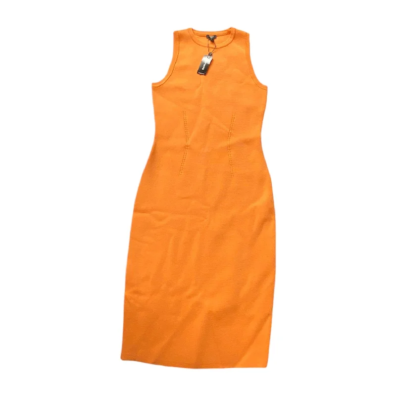 Shop and Save textured dressDress Casual Midi By Express In Orange, Size: S