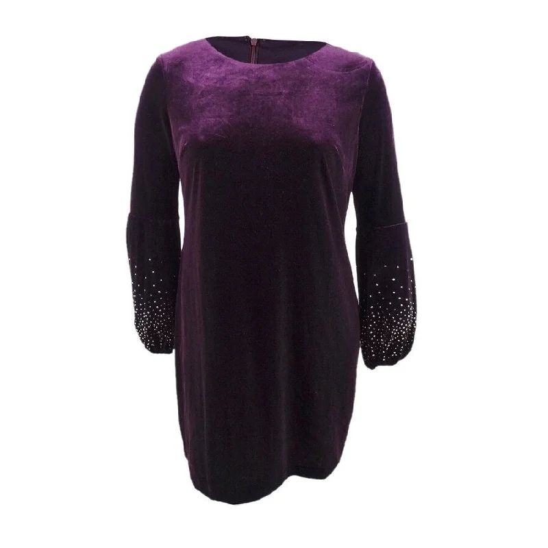 Great Deals lace dressCalvin Klein Women's Velvet Balloon-Sleeve Sheath Dress (16, Aubergine) Great Deals lace dressCalvin Klein Women's Velvet Balloon-Sleeve Sheath Dress (16, Aubergine)
