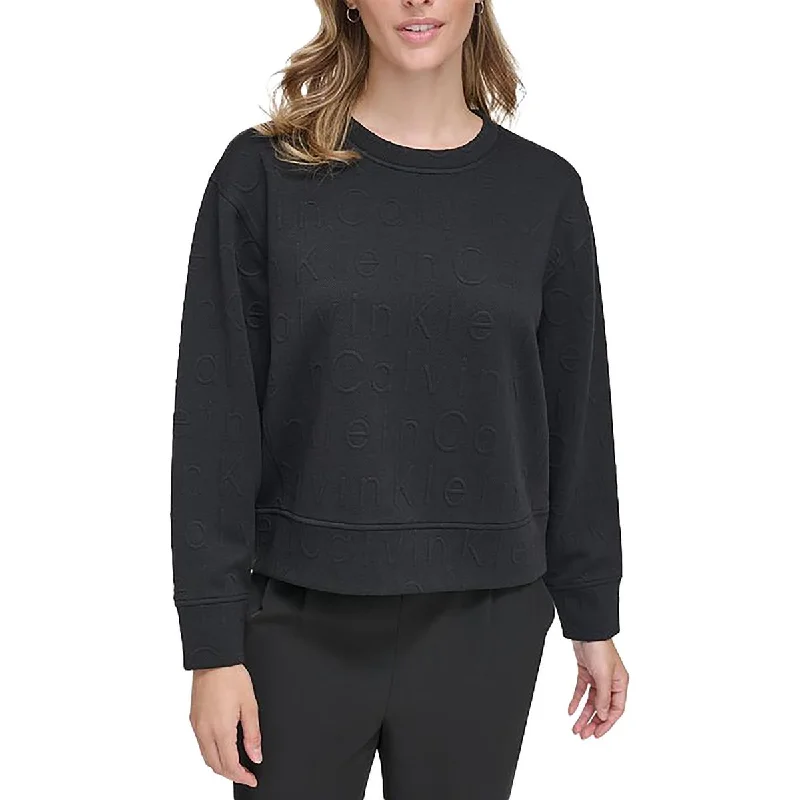 Instant Savings Calvin Klein Womens Crewneck Comfy Sweatshirt