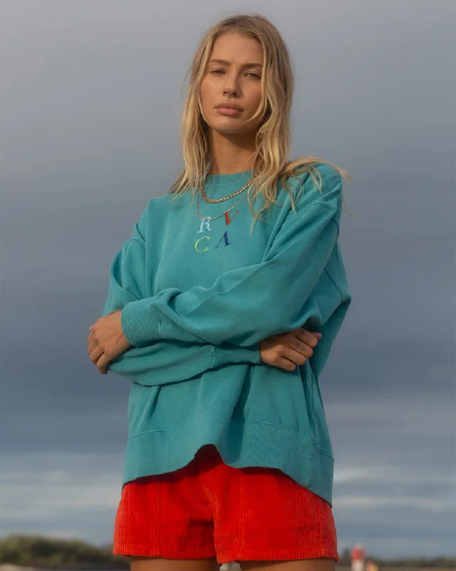 Exclusive Savings RVCA Dawsons Crewneck Sweatshirt - Blue Crest