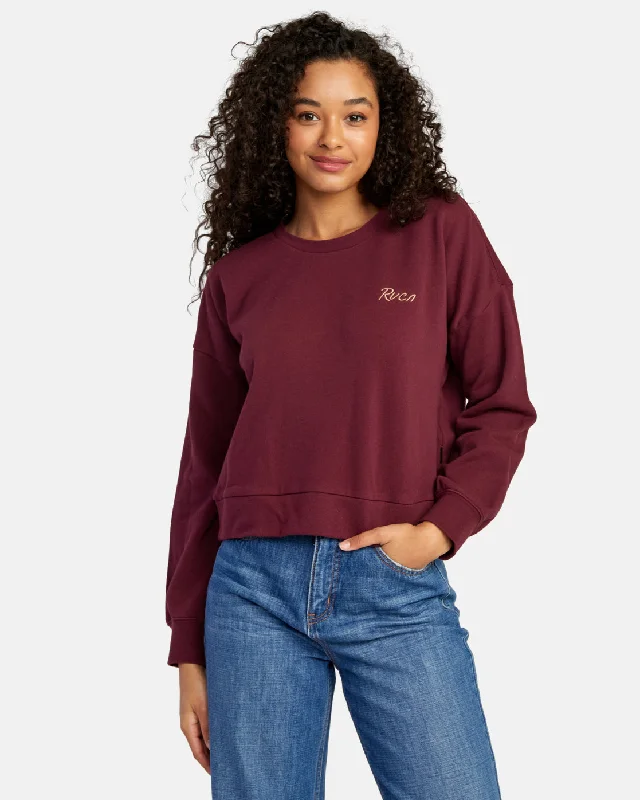 Bargain Prices Scrypt Pullover Sweatshirt - Wine