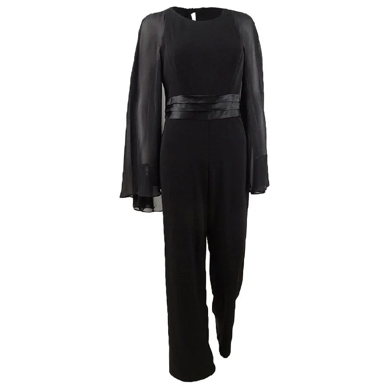 Massive Deals tiered dressAdrianna Papell Women's Satin-Cape Jumpsuit