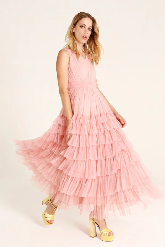 Limited Time Offer one-shoulder dressZARTEGE MIDI DRESS (ANTIQUE PINK)