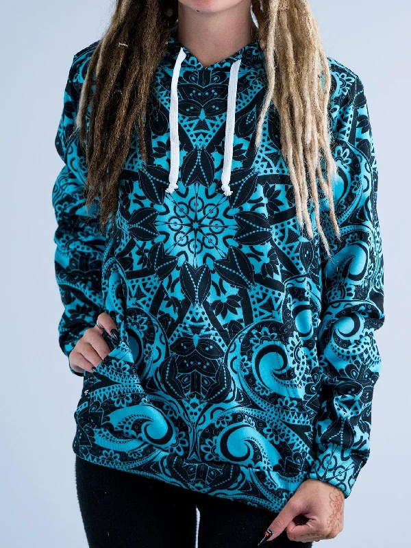 Final Clearance Teal Mandala Unisex Hoodie