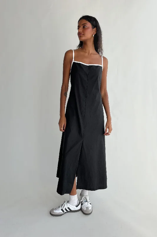 Factory Direct Sale casual day dressTANK DRESS WITH CONTRAST TRIM